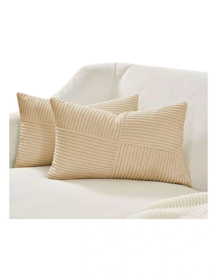 GIOIA CASA Windmill-Inspired Cushion Covers in Beige 2 Pack image 2