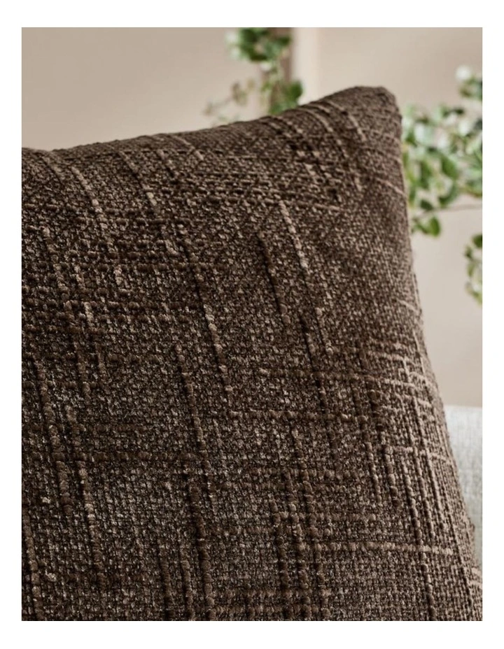 GIOIA CASA Chenille Textured Cushion Covers in Brown 2 Pack image 3