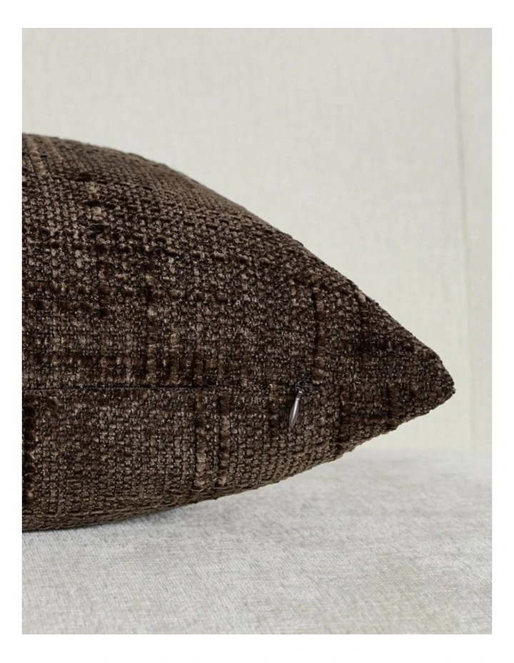 GIOIA CASA Chenille Textured Cushion Covers in Brown 2 Pack image 4