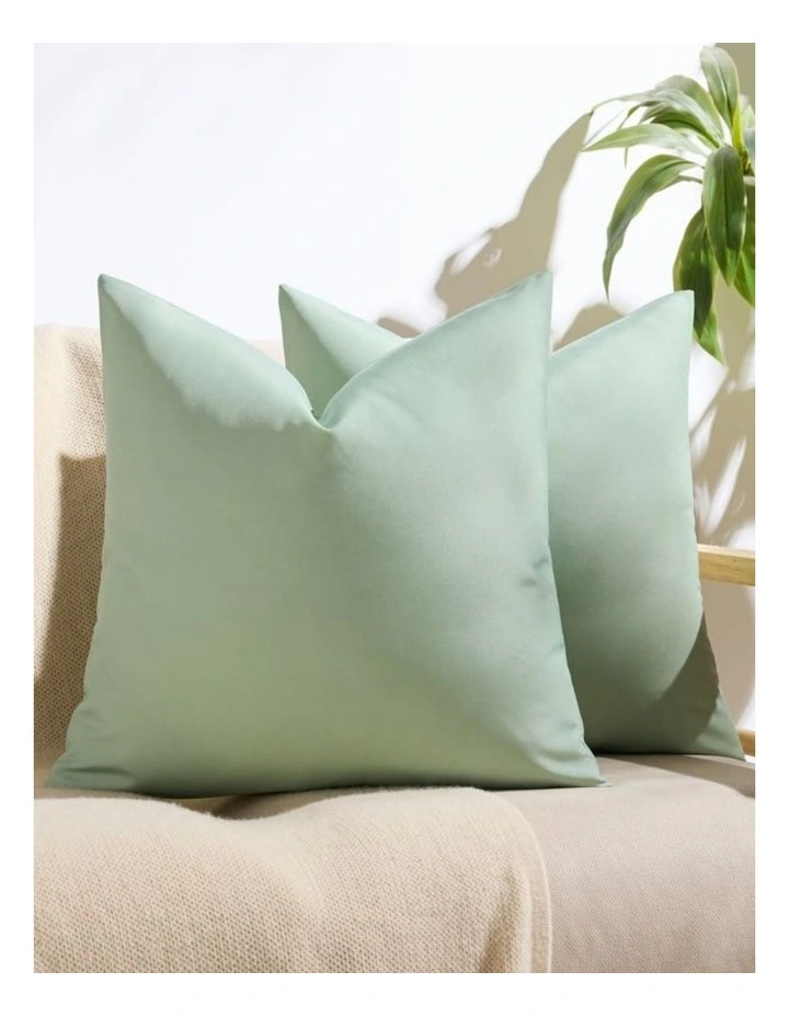 GIOIA CASA Outdoor Waterproof Cushion Covers in Sage Green 2 Pack image 2