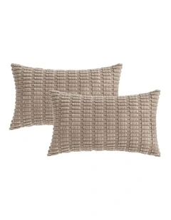 GIOIA CASA Boho Corduroy Cushion Covers in Taupe 2 Pack