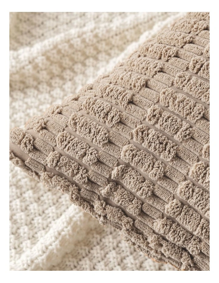 GIOIA CASA Boho Corduroy Cushion Covers in Taupe 2 Pack image 4