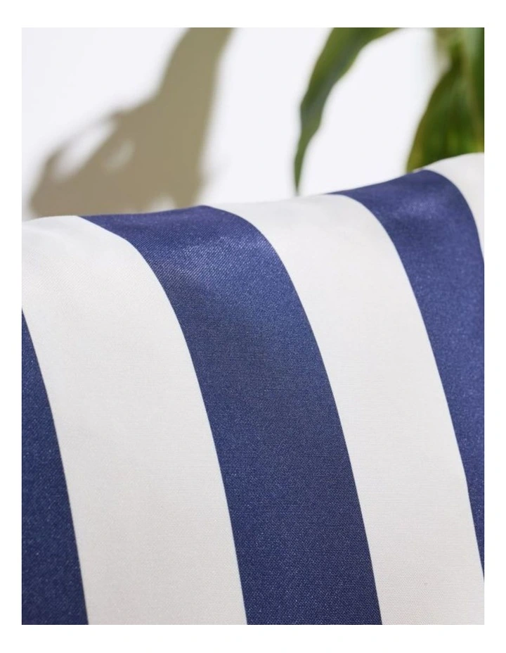 GIOIA CASA Striped Outdoor Waterproof Cushion Covers in Navy Blue 2 Pack image 3