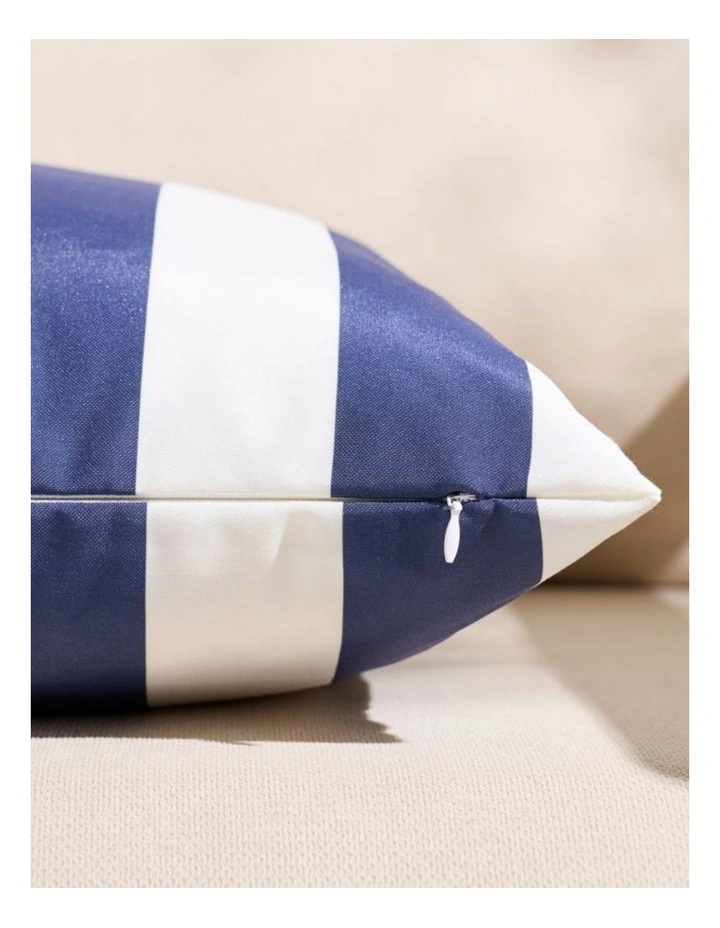 GIOIA CASA Striped Outdoor Waterproof Cushion Covers in Navy Blue 2 Pack image 4