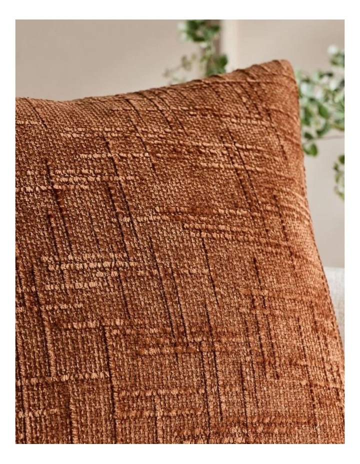 GIOIA CASA Chenille Textured Cushion Covers in Terracotta 2 Pack image 4