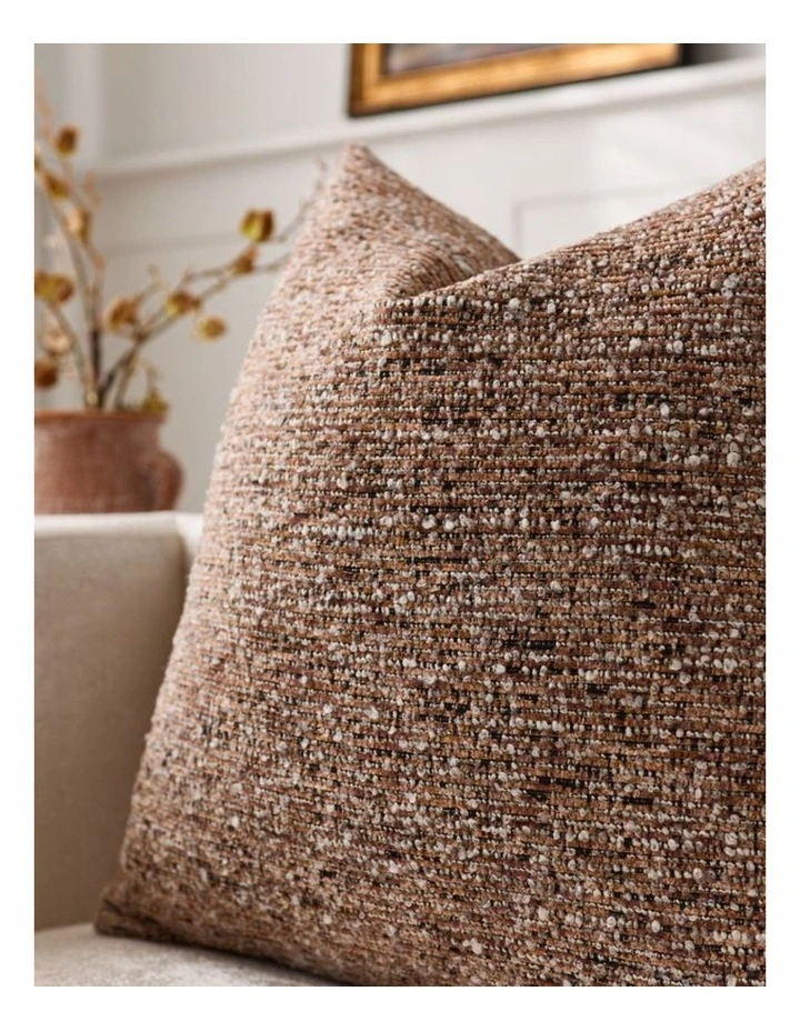 GIOIA CASA Speckled Boucl Cushion Covers in Brown 2 Pack image 3