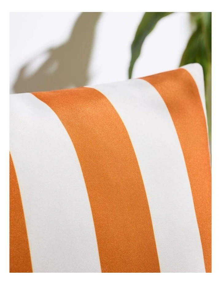 GIOIA CASA Striped Outdoor Waterproof Cushion Covers in Orange 2 Pack image 3