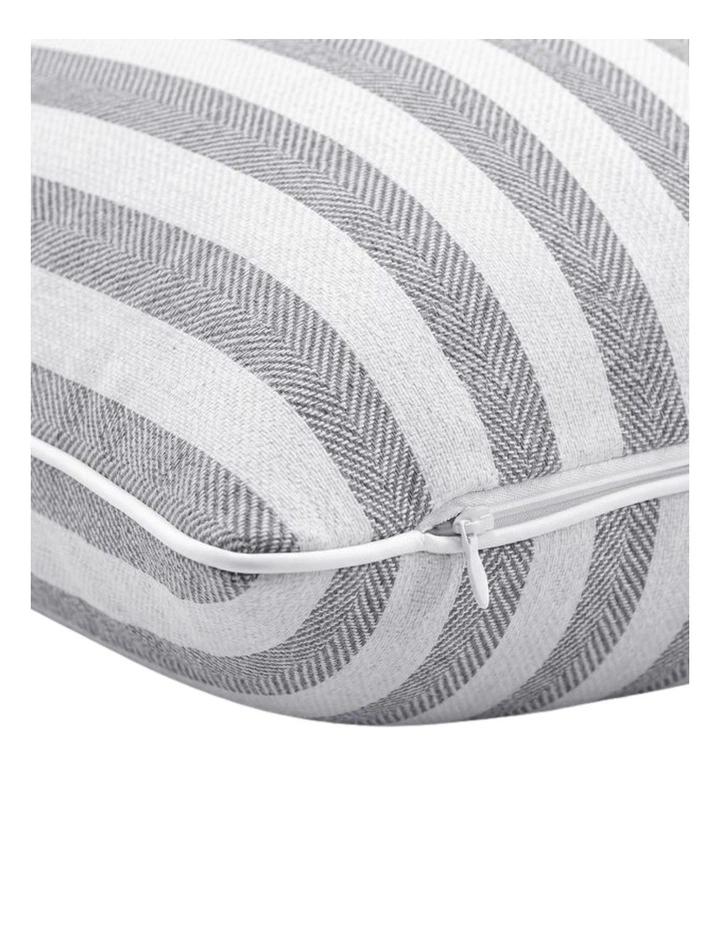 GIOIA CASA Yarn Dyed Linen Cotton Cushion Covers in Grey 2 Pack image 3