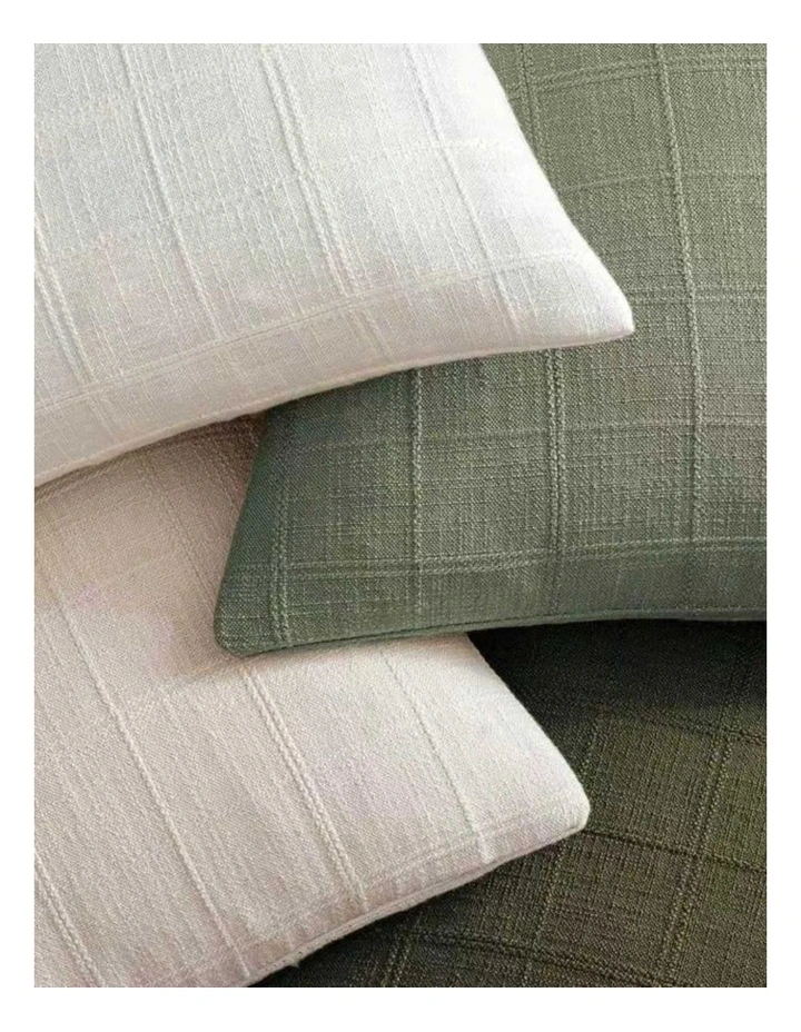 GIOIA CASA Linen Look Cushion Covers in Green Neutrals 4 Pack image 3