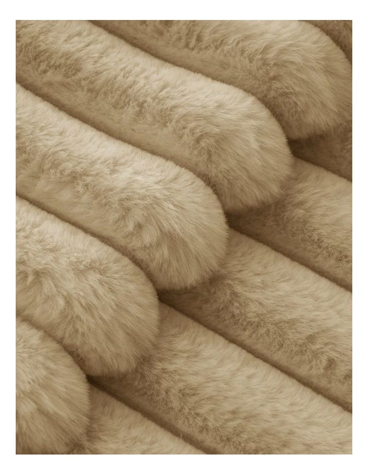 GIOIA CASA Faux Fur Cushion Covers in Natural 2 Pack image 3