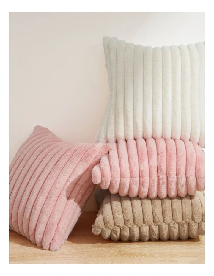 GIOIA CASA Faux Fur Cushion Covers in Natural 2 Pack image 5