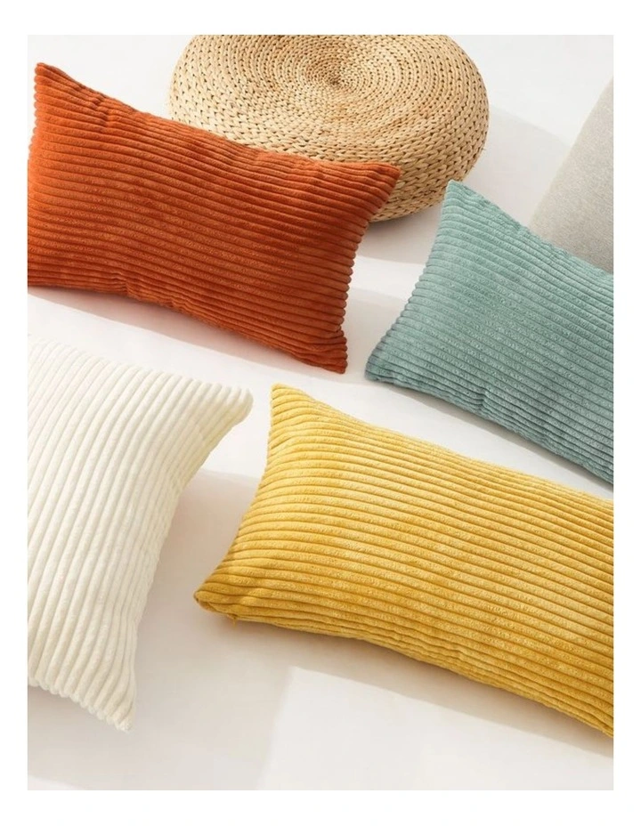 GIOIA CASA Corduroy Velvet Cushion Covers in Rainbow Set of 4 image 2
