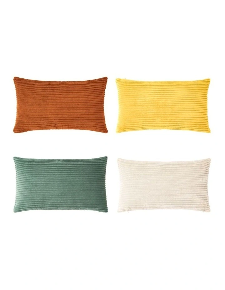 GIOIA CASA Corduroy Velvet Cushion Covers in Rainbow Set of 4 image 4