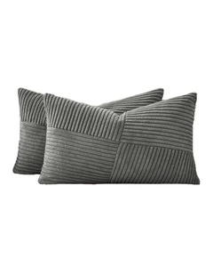 GIOIA CASA Windmill-Inspired Cushion Covers in Dark Grey 2 Pack