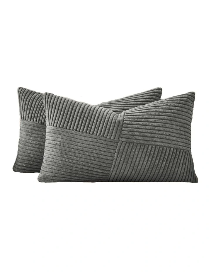 GIOIA CASA Windmill-Inspired Cushion Covers in Dark Grey 2 Pack image 1