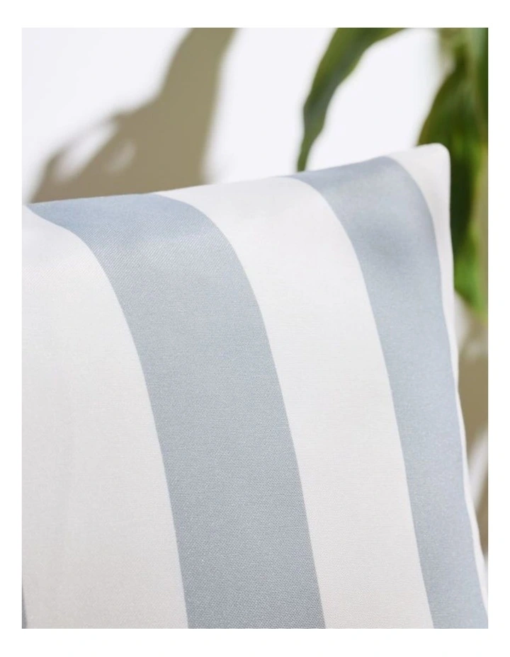 GIOIA CASA Striped Outdoor Waterproof Cushion Covers in Silver 2 Pack image 3