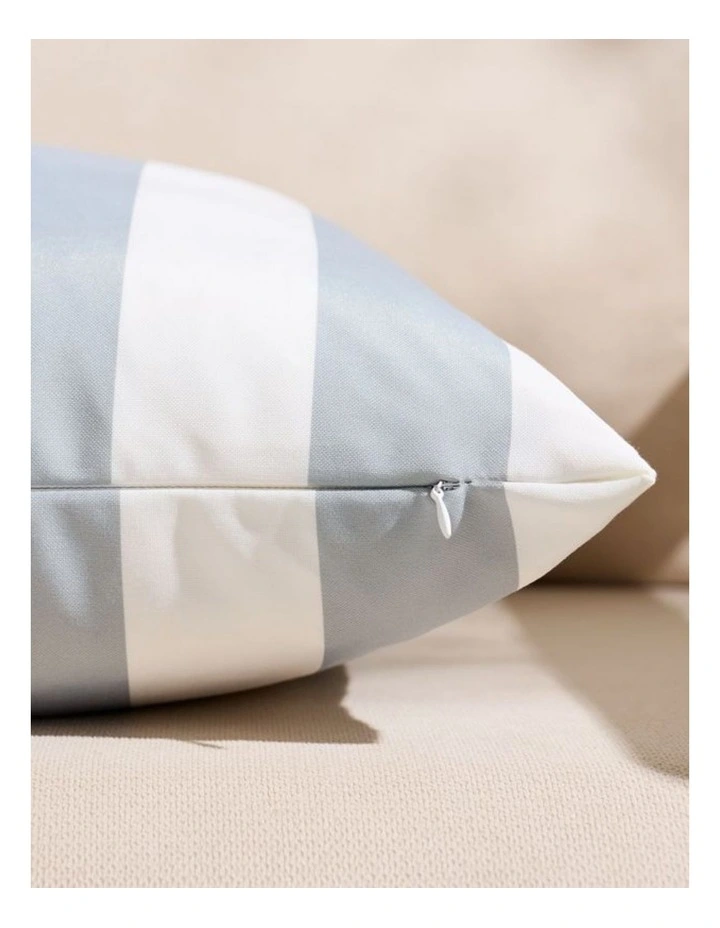 GIOIA CASA Striped Outdoor Waterproof Cushion Covers in Silver 2 Pack image 4