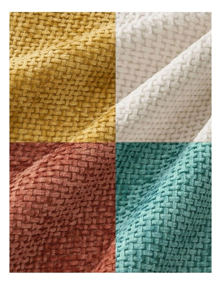 GIOIA CASA Chenille Grid Cushion Covers in Rainbow 4 Pack image 3
