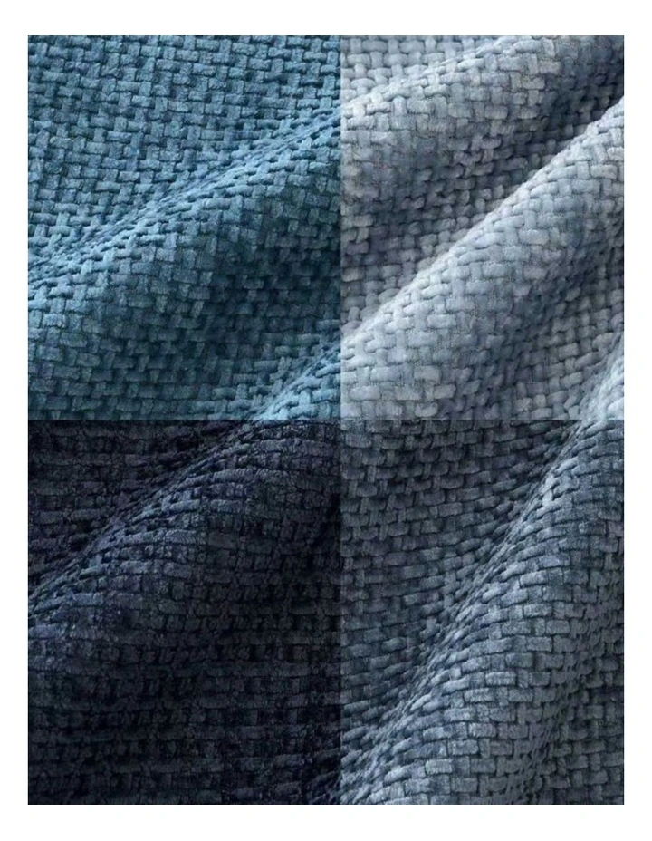 GIOIA CASA Chenille Grid Cushion Covers in Mix Blue 4 Pack image 3