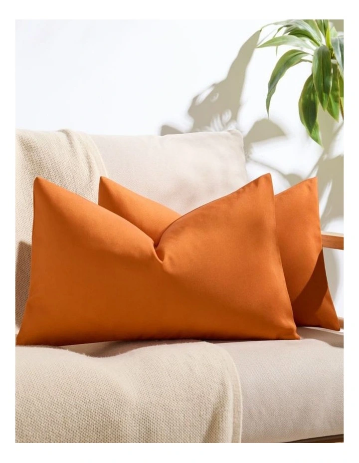 GIOIA CASA Outdoor Waterproof Cushion Covers in Orange 2 Pack image 2