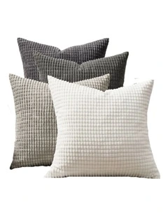 GIOIA CASA Corn Grain Cushion Covers in Grey 4 Pack