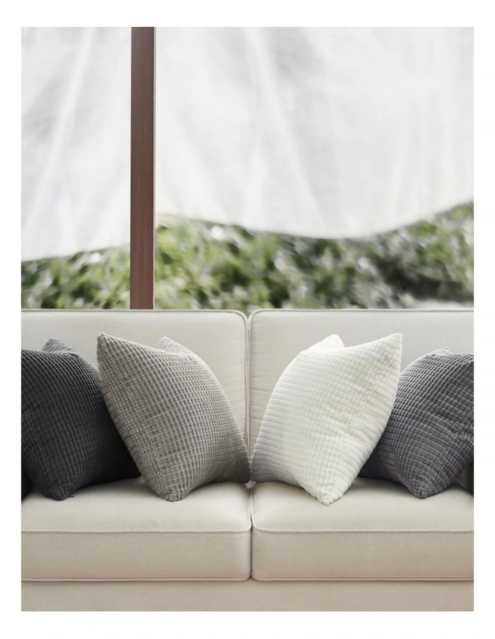 GIOIA CASA Corn Grain Cushion Covers in Grey 4 Pack image 3