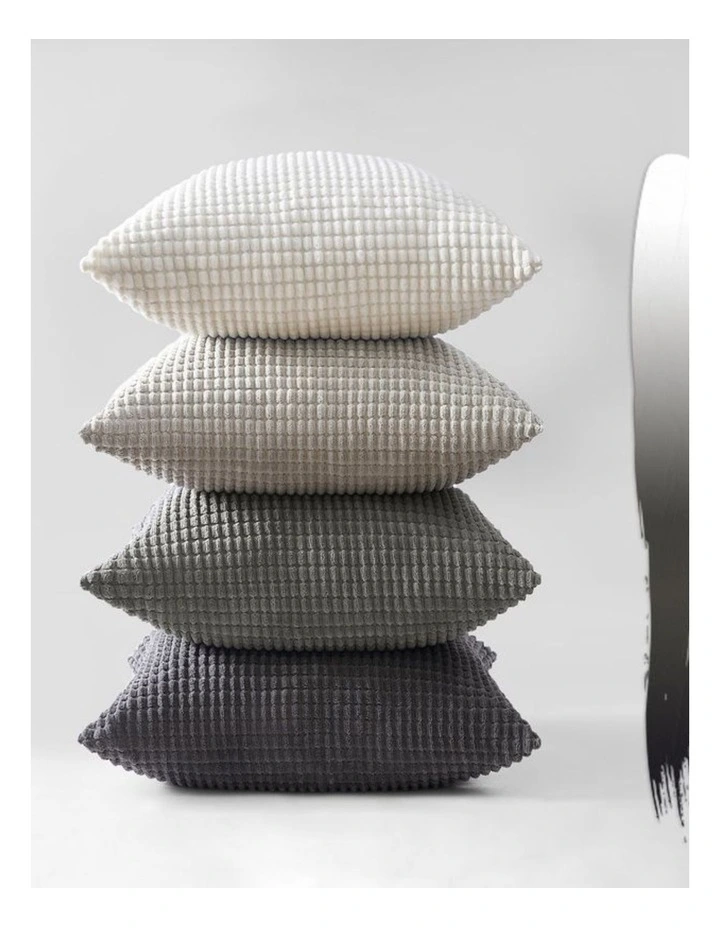 GIOIA CASA Corn Grain Cushion Covers in Grey 4 Pack image 4