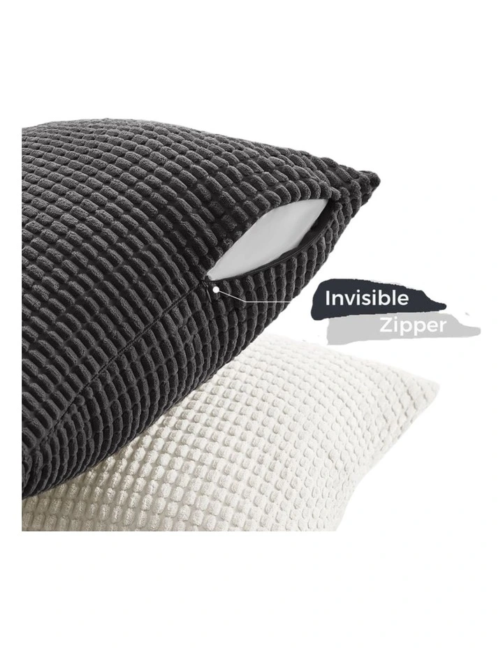 GIOIA CASA Corn Grain Cushion Covers in Grey 4 Pack image 5