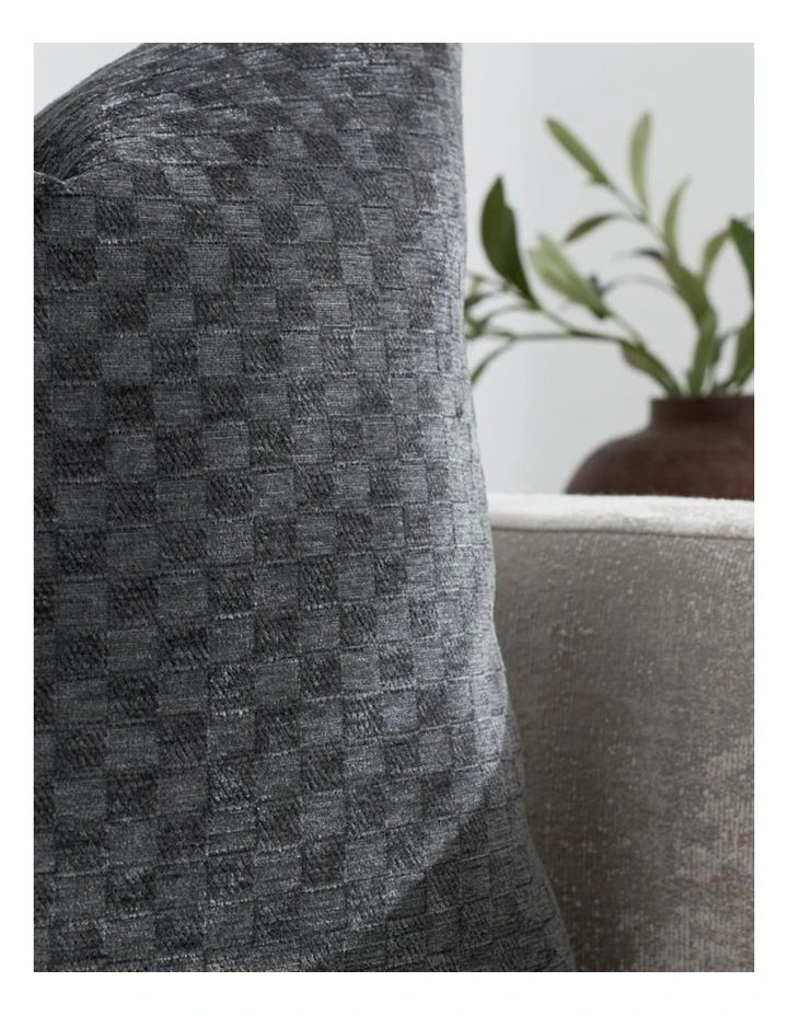 GIOIA CASA Chenille Waffle Cushion Covers in Charcoal 2 Pack image 3