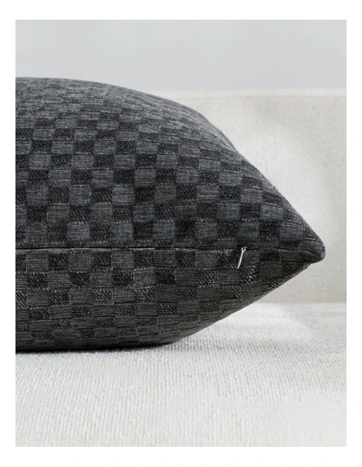 GIOIA CASA Chenille Waffle Cushion Covers in Charcoal 2 Pack image 4