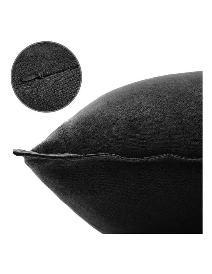 GIOIA CASA Linen-Cotton Cushion Covers in Black 2 Pack image 3
