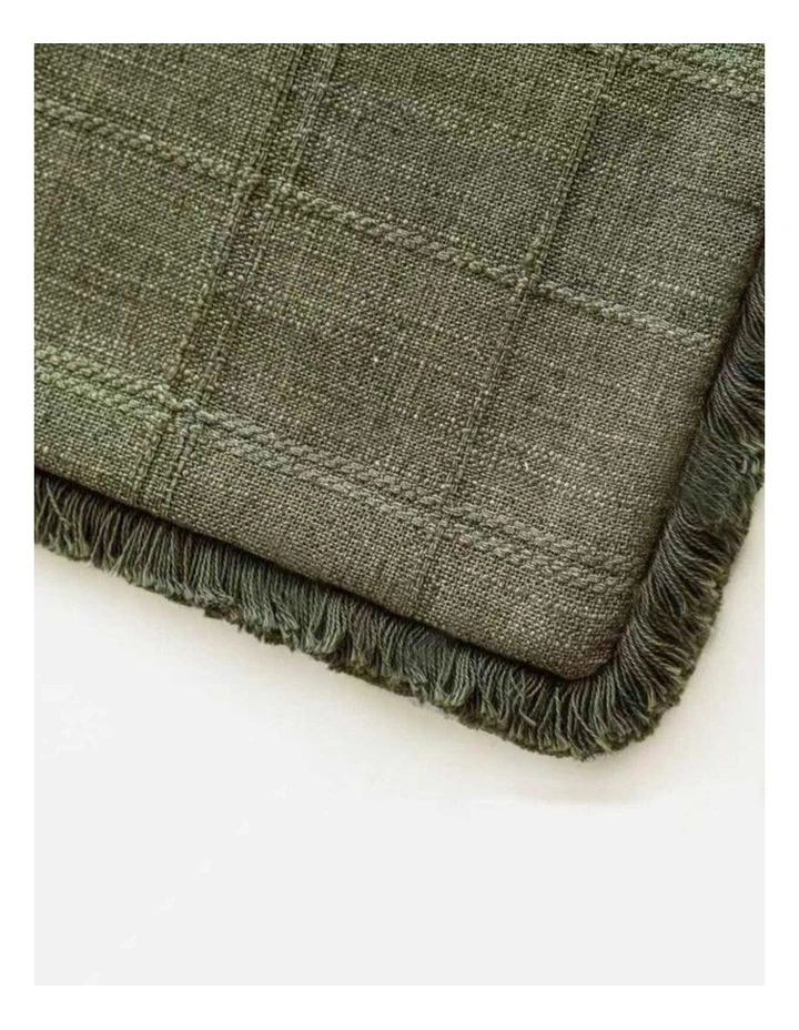 GIOIA CASA Linen Look Cushion Covers in Olive Green 2 Pack image 3
