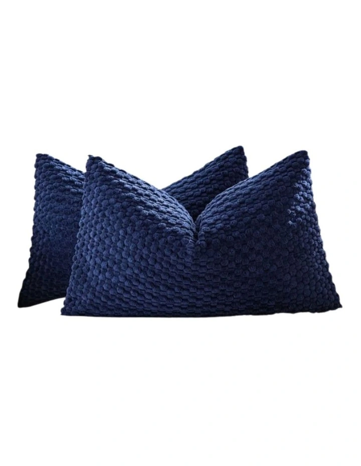 GIOIA CASA Bubble Corn Cushion Covers in Navy Blue 2 Pack image 1