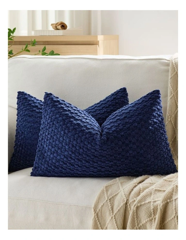GIOIA CASA Bubble Corn Cushion Covers in Navy Blue 2 Pack image 2