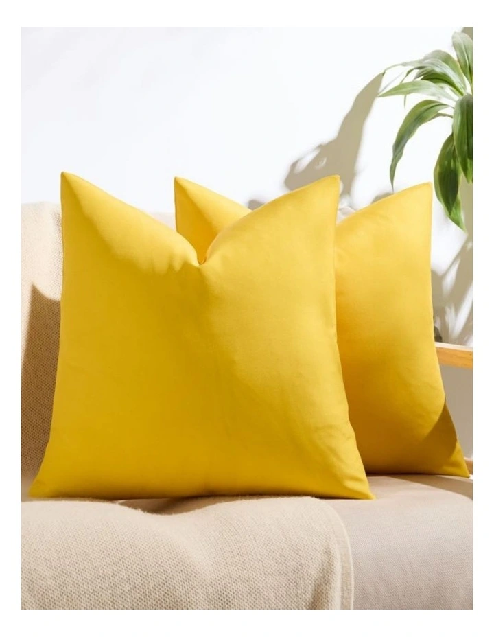 GIOIA CASA Outdoor Waterproof Cushion Covers in Yellow 2 Pack image 2