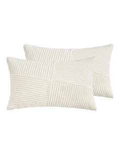 GIOIA CASA Windmill-Inspired Cushion Covers in Snow 2 Pack