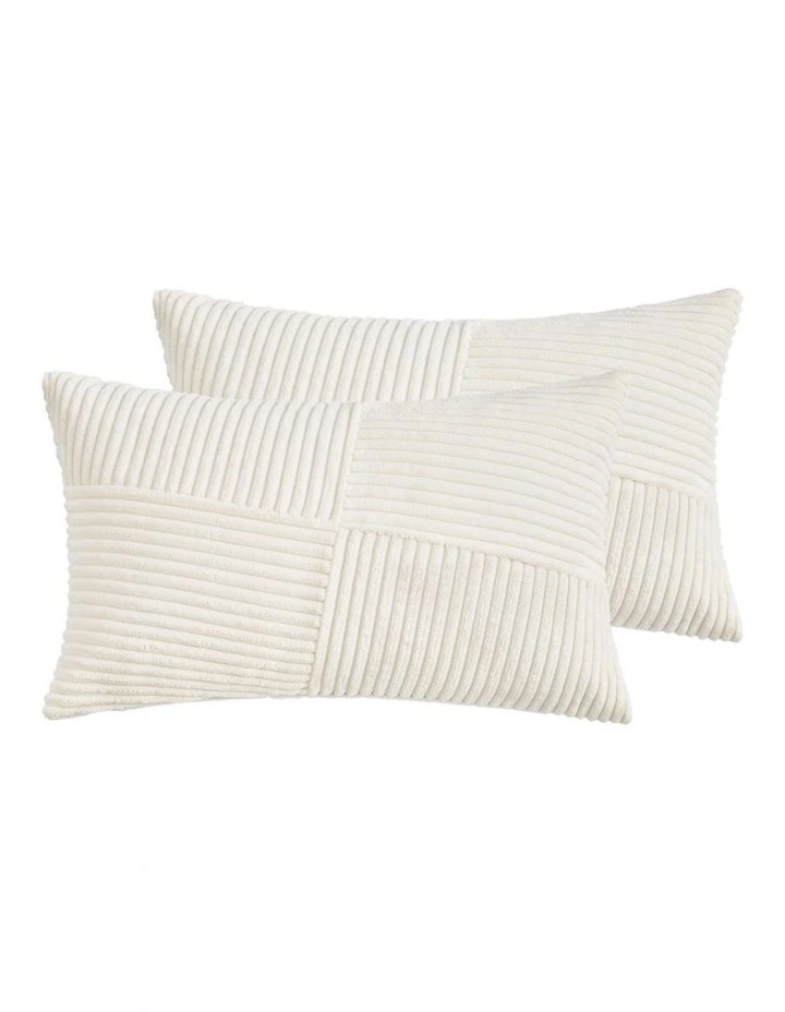GIOIA CASA Windmill-Inspired Cushion Covers in Snow 2 Pack image 1
