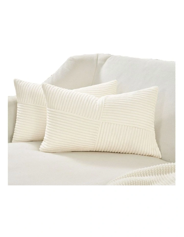 GIOIA CASA Windmill-Inspired Cushion Covers in Snow 2 Pack image 2