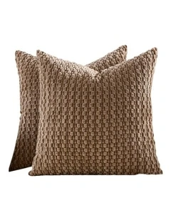 GIOIA CASA Bubble Corn Cushion Covers in Taupe 2 Pack