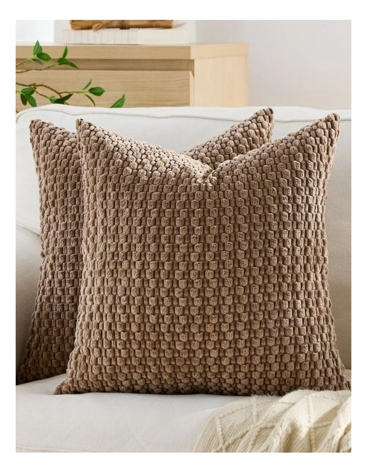 GIOIA CASA Bubble Corn Cushion Covers in Taupe 2 Pack image 2