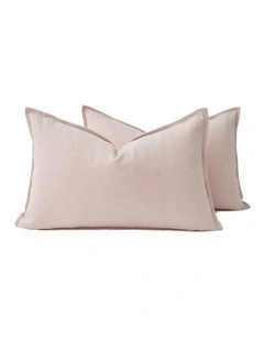 GIOIA CASA Linen-Cotton Cushion Covers in Pink 2 Pack