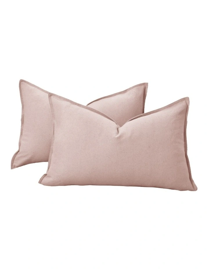 GIOIA CASA Linen-Cotton Cushion Covers in Pink 2 Pack image 2