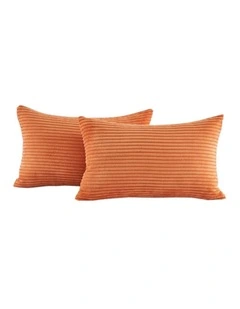 GIOIA CASA Corduroy Velvet Cushion Covers in Terracotta 2 Pack