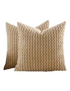 GIOIA CASA Bubble Corn Cushion Covers in Camel 2 Pack