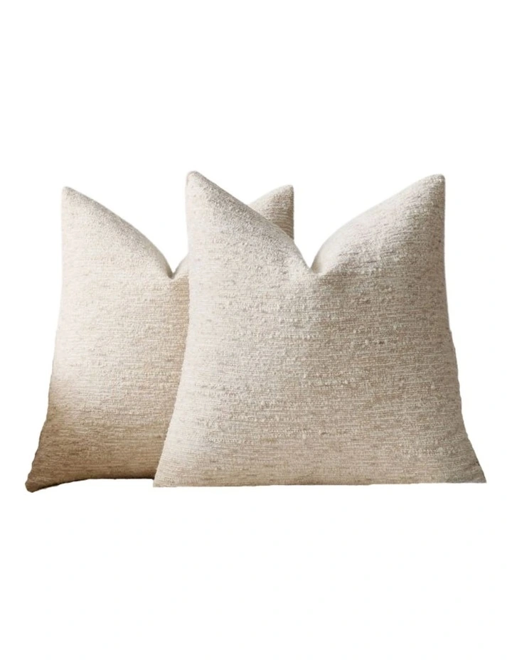 GIOIA CASA Speckled Boucl Cushion Covers in Oatmeal 2 Pack image 1