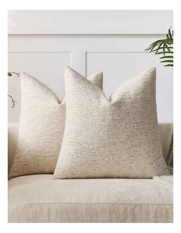 GIOIA CASA Speckled Boucl Cushion Covers in Oatmeal 2 Pack image 2