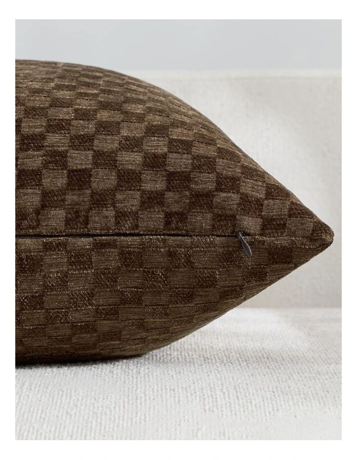 GIOIA CASA Chenille Waffle Cushion Covers in Brown 2 Pack image 4