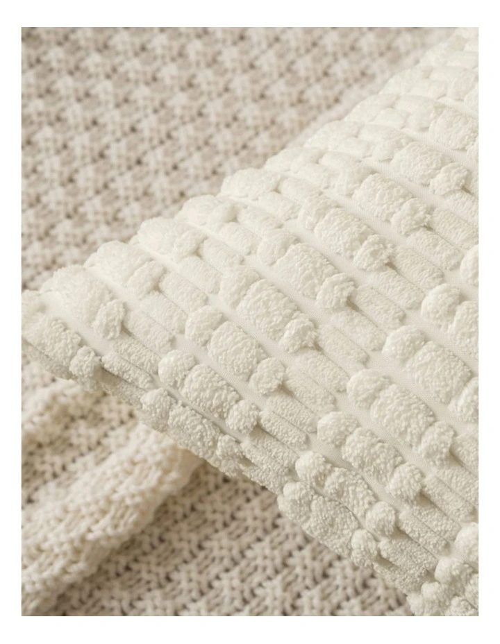 GIOIA CASA Boho Corduroy Cushion Covers in Cream 2 Pack image 4