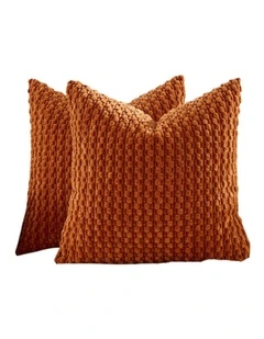 GIOIA CASA Bubble Corn Cushion Covers in Terracotta 2 Pack