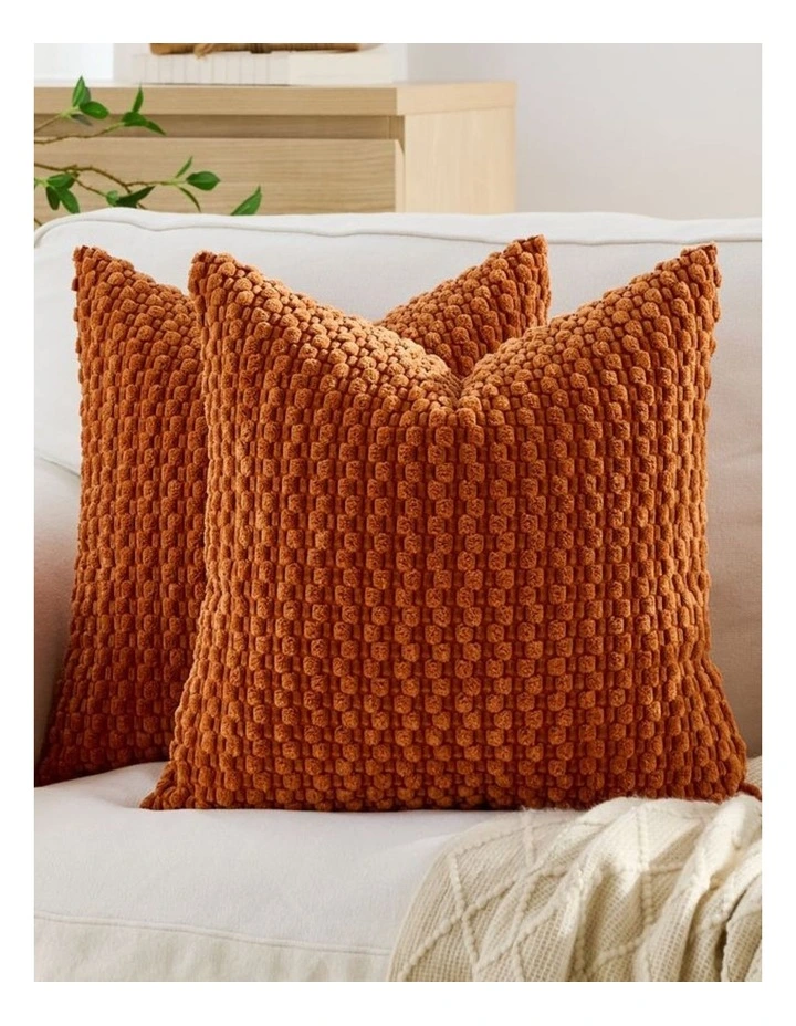 GIOIA CASA Bubble Corn Cushion Covers in Terracotta 2 Pack image 2